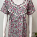 Pink & Gray Pure Cotton Nightgown