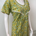 Green 100% Cotton Nightgown for Women