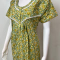 Green 100% Cotton Nightgown for Women