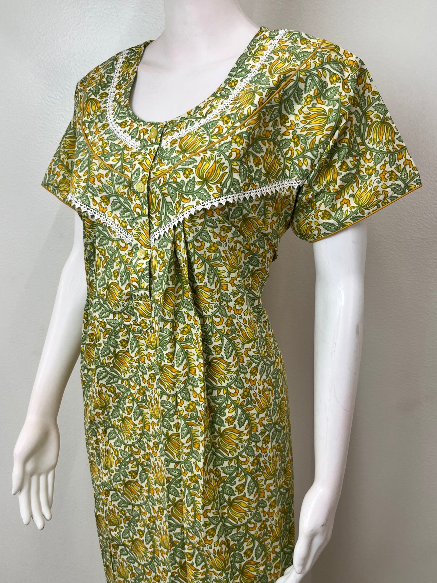 Green 100% Cotton Nightgown for Women