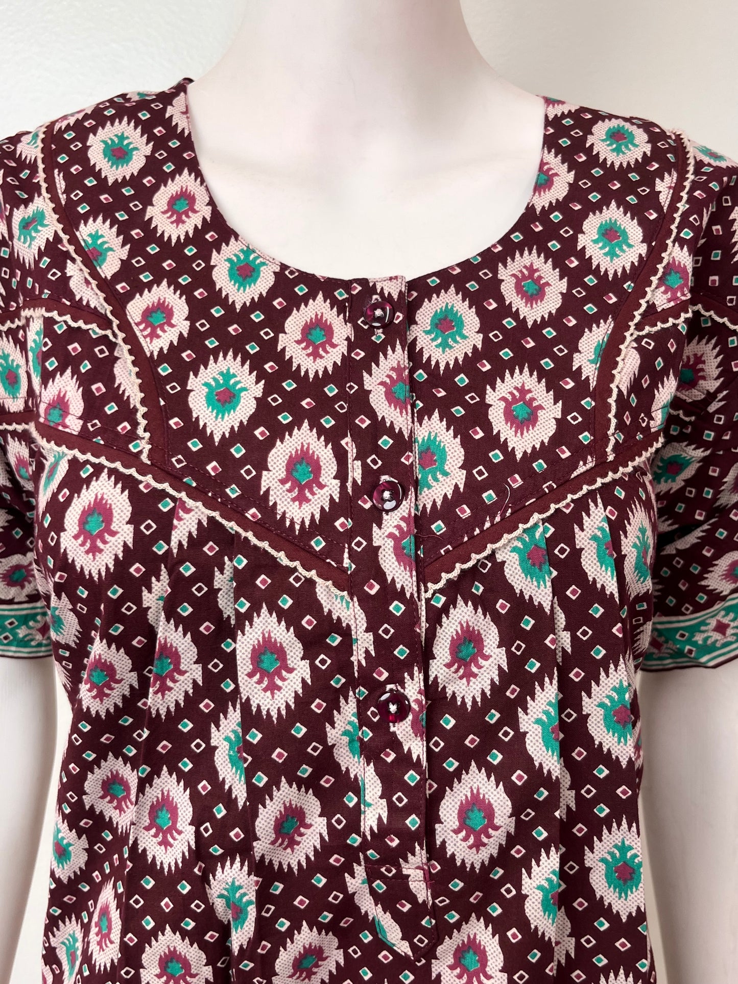 Brown Pure Cotton Nighty for Women