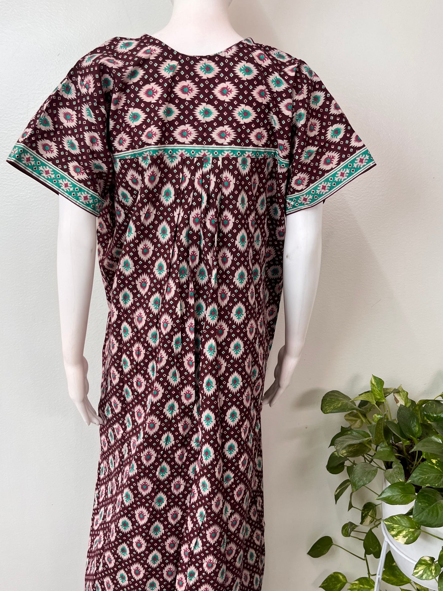Brown Pure Cotton Nighty for Women