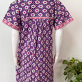 Purple Geometric Printed 100% Cotton Nightgown
