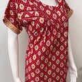 Red Digital Print Pure Cotton Nighty