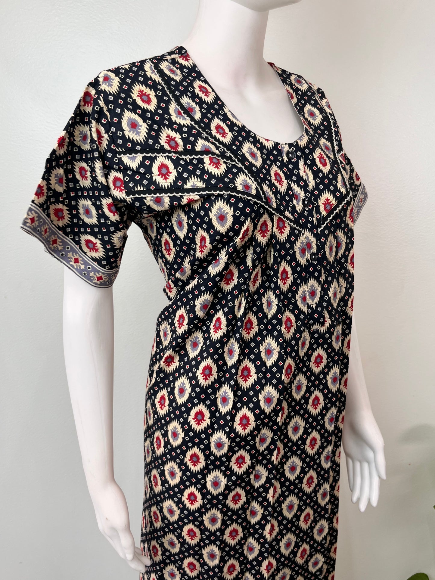 Black Elegant & Comfortable Pure Cotton Nighty