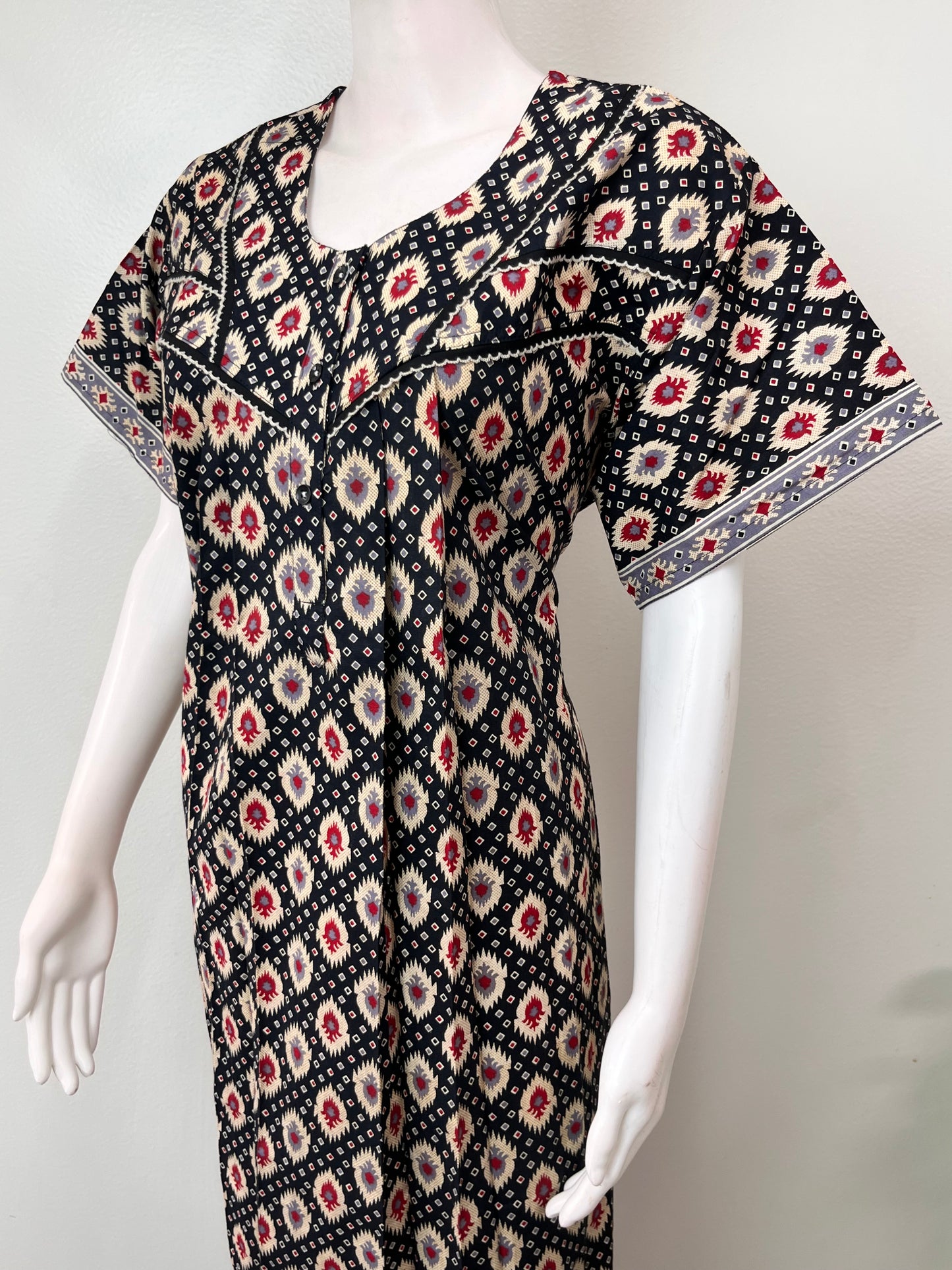 Black Elegant & Comfortable Pure Cotton Nighty
