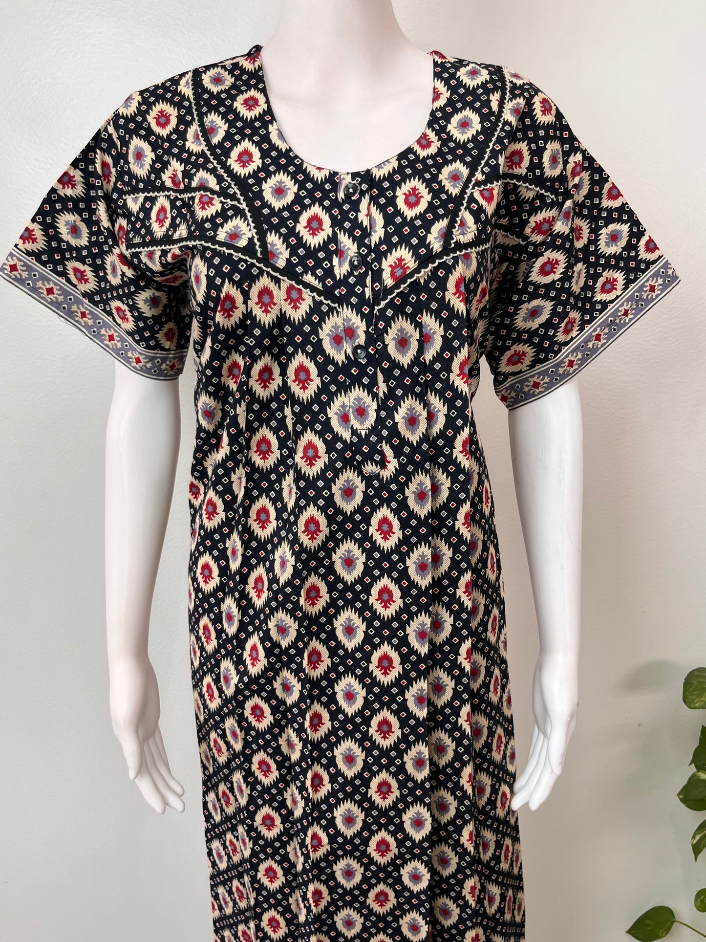 Black Elegant & Comfortable Pure Cotton Nighty