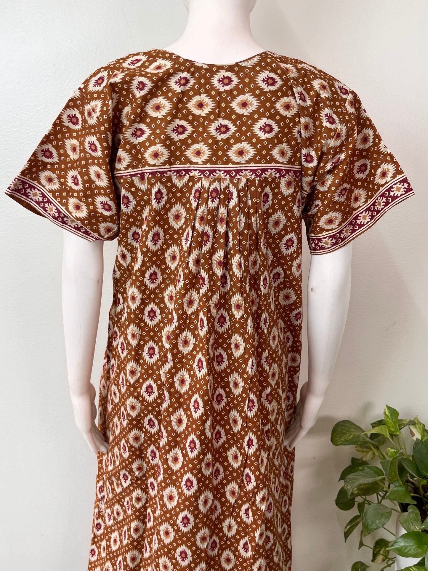 Coffee Pure Cotton Nightgown for Women