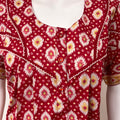 Red Digital Print Pure Cotton Nighty