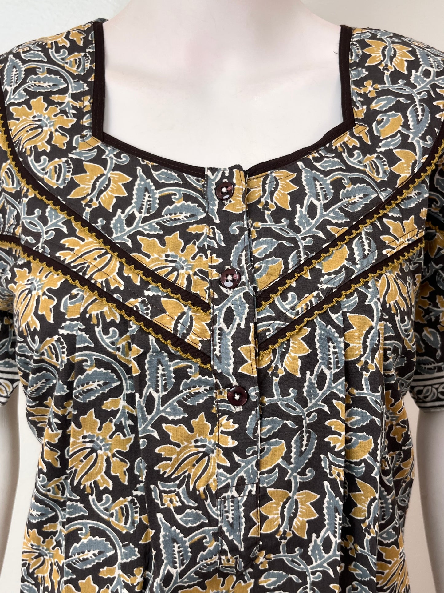 Floral Printed Pure Cotton Nighty for Women