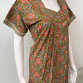Bottle Green Pure Cotton Nightgown for Women