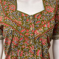 Bottle Green Pure Cotton Nightgown for Women