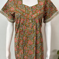 Bottle Green Pure Cotton Nightgown for Women