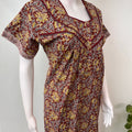 Maroon 100% Cotton Nightgown for Women