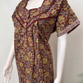 Maroon 100% Cotton Nightgown for Women