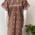 Maroon 100% Cotton Nightgown for Women