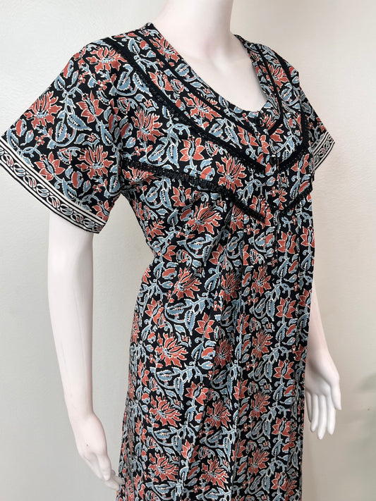 Black Elegant & Comfortable 100% Cotton Nighty