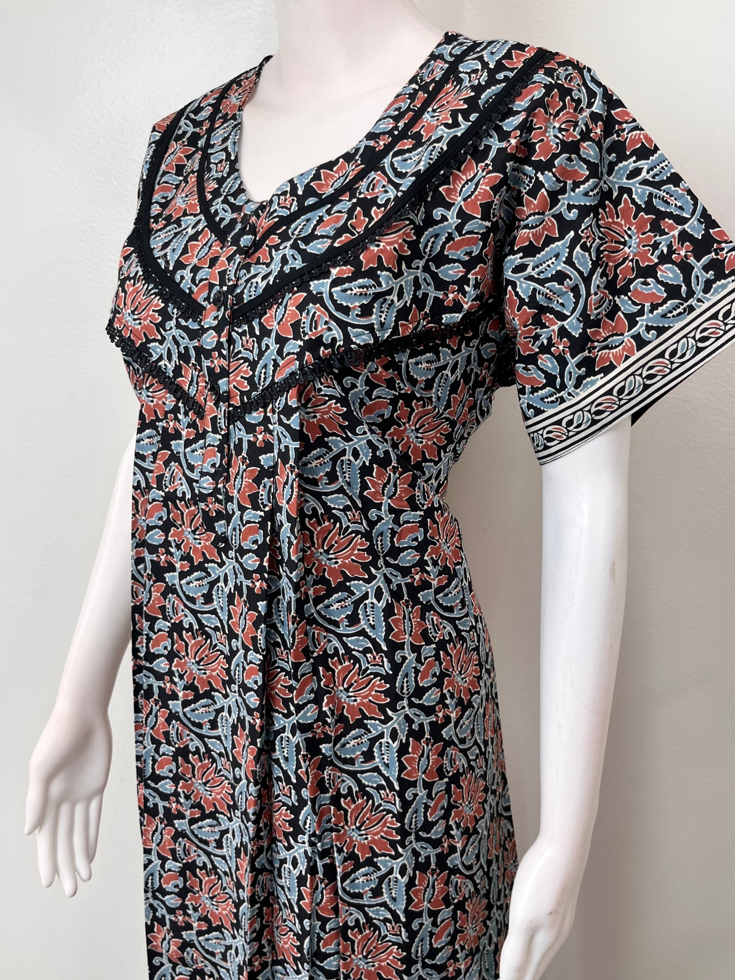 Black Elegant & Comfortable 100% Cotton Nighty