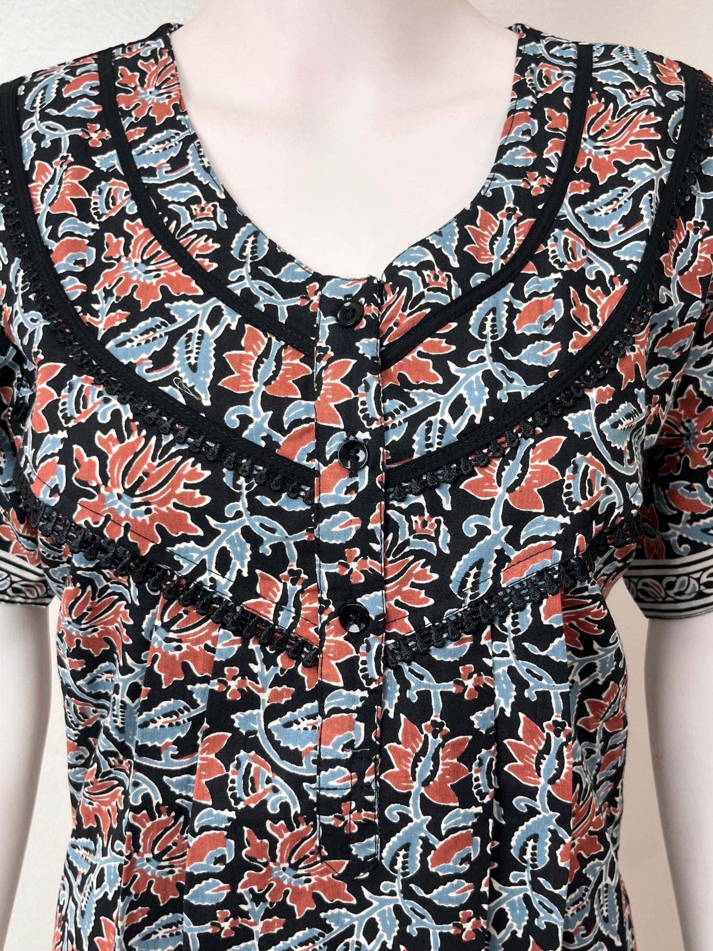 Black Elegant & Comfortable 100% Cotton Nighty