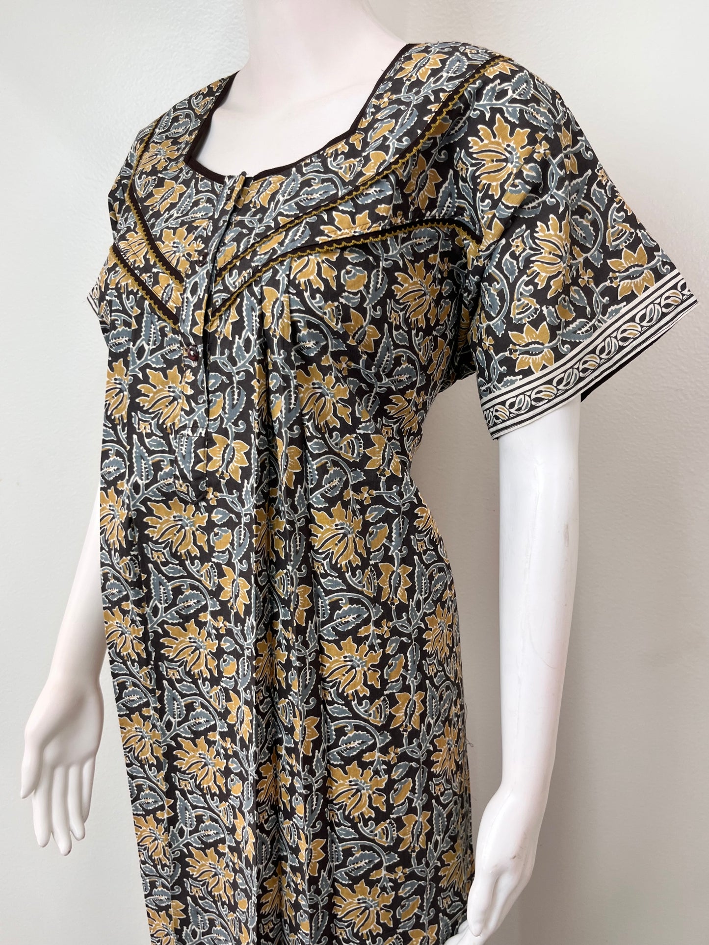 Floral Printed Pure Cotton Nighty for Women