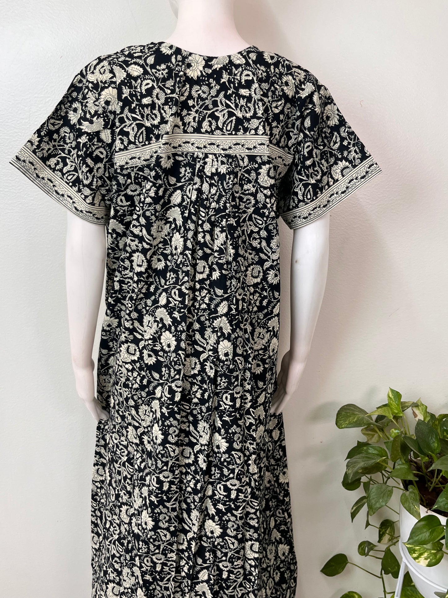 Black Pure Cotton Nighty Elegant & Comfortable