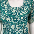 Sea Green Pleated Style 100% Cotton Nighty