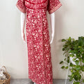 Red Pure Cotton Nightgown Soft & Comfortable