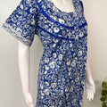 Royal Blue 100% Cotton Nightgown for Women