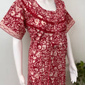 Red Pure Cotton Nightgown Soft & Comfortable