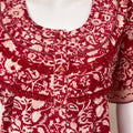 Red Pure Cotton Nightgown Soft & Comfortable