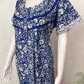 Royal Blue 100% Cotton Nightgown for Women