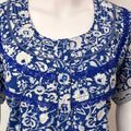 Royal Blue 100% Cotton Nightgown for Women