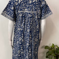 Royal Blue 100% Cotton Nightgown for Women