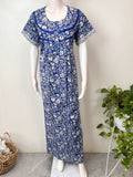 Royal Blue 100% Cotton Nightgown for Women