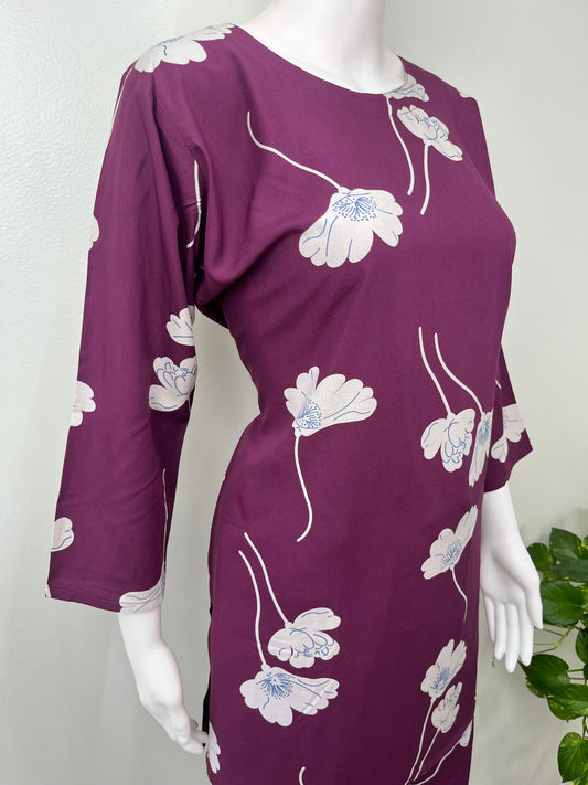 Purple Rayon Night Suit
