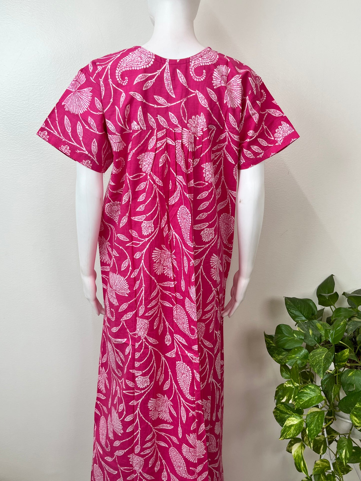 Hot Pink 100% Cotton Women’s Nighty