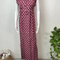 Purple Pure Cotton Sleeveless Nightgown