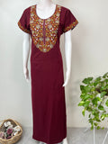 Maroon Luxury in Every Thread- Bizzylizzy Nighty