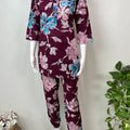 Maroon Pure Cotton Night Suit