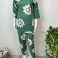 Green Cambric Cotton Night Suit