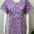 Lavender Pure Cotton Nighty for Women