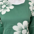 Green Cambric Cotton Night Suit