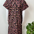 Black 100% Cotton Nightgown with Contrast Print