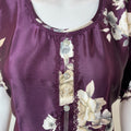 Purple Satin Fabric Elegant Nighty
