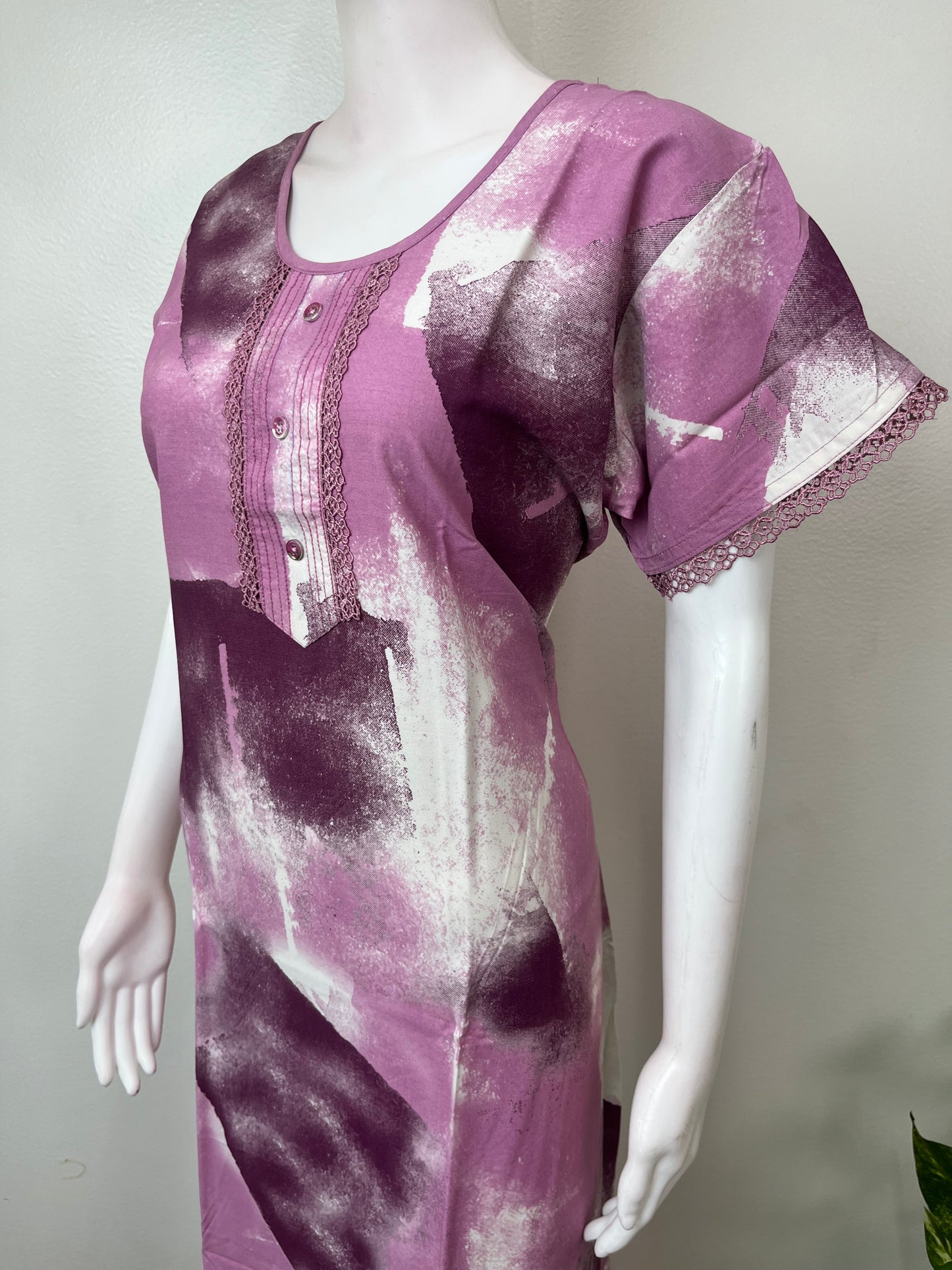 Pink Soft & Breathable Rayon Fabric Nighty