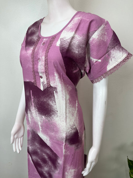 Pink Soft & Breathable Rayon Fabric Nighty