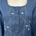 Denim Nighty for Women with Long Sleeves