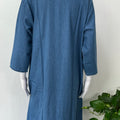 Breathable Denim Look Nightgown with 3/4th Sleeves