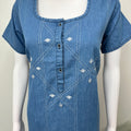 Breathable Denim Look Nightgown