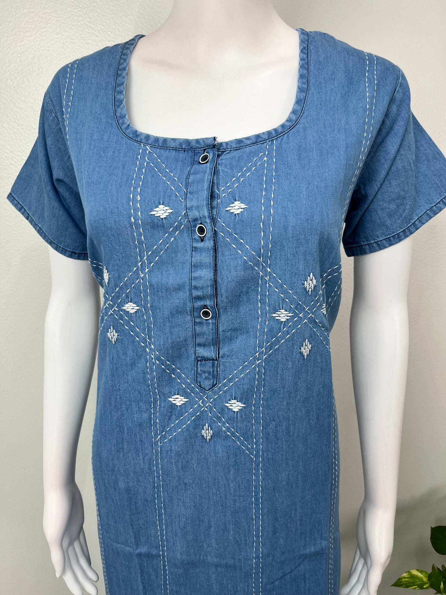 Breathable Denim Look Nightgown